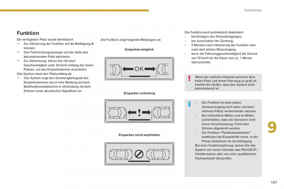 Peugeot 3008 Hybrid Handbuch / page 189