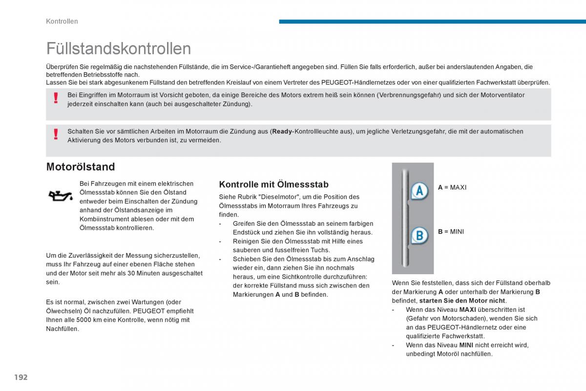 Peugeot 3008 Hybrid Handbuch / page 194