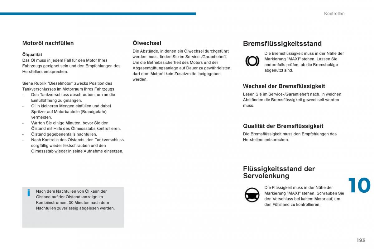 Peugeot 3008 Hybrid Handbuch / page 195