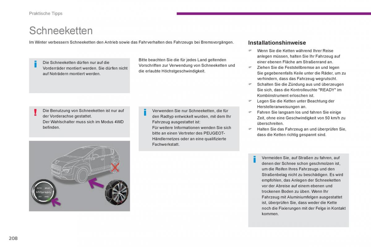 Peugeot 3008 Hybrid Handbuch / page 210