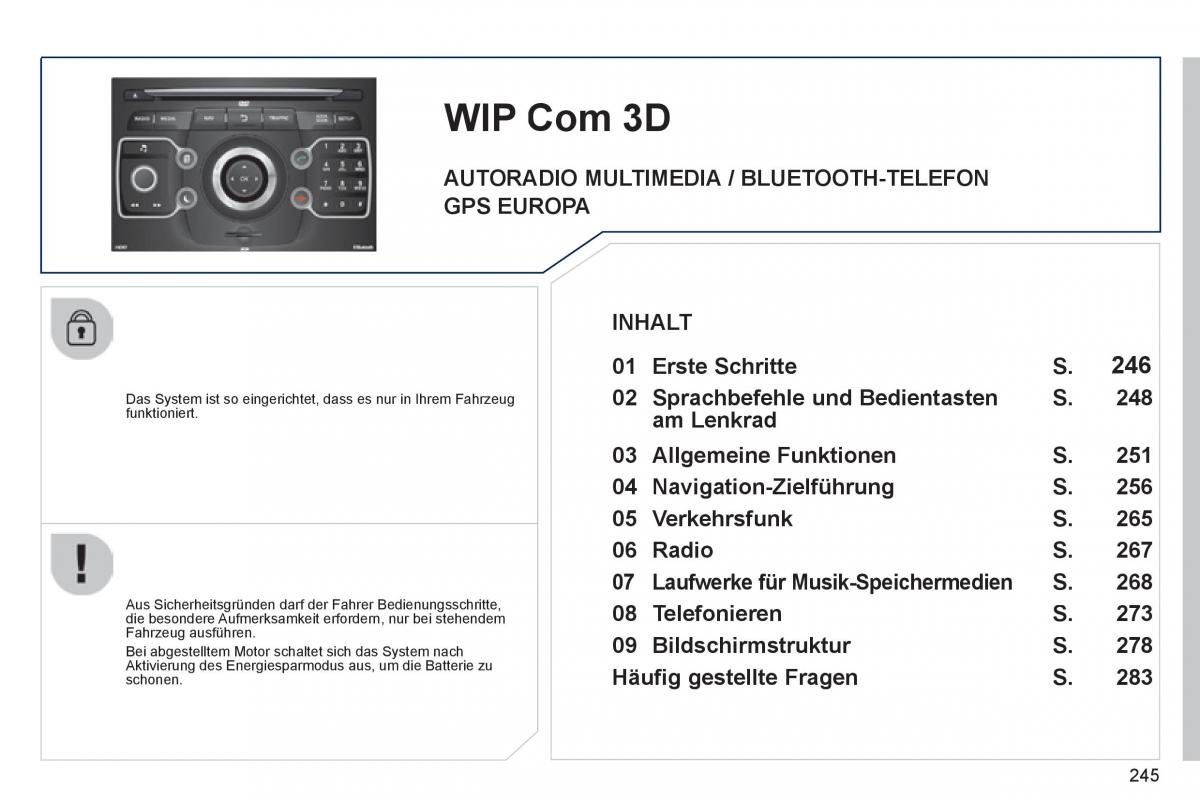 Peugeot 3008 Hybrid Handbuch / page 247