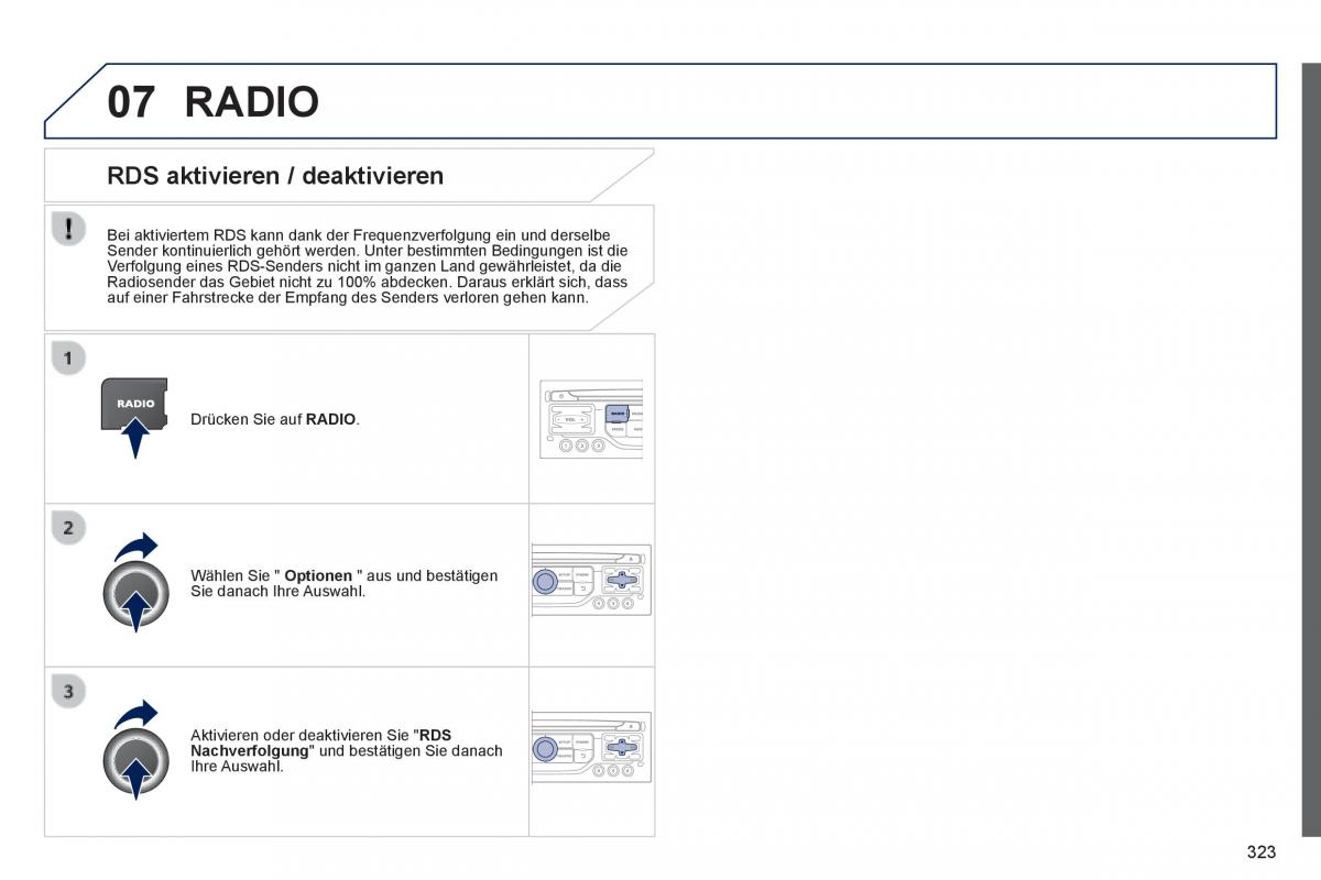 Peugeot 3008 Hybrid Handbuch / page 325