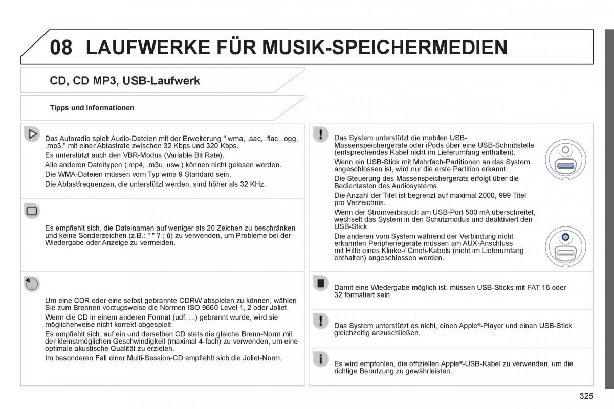 Peugeot 3008 Hybrid Handbuch / page 327