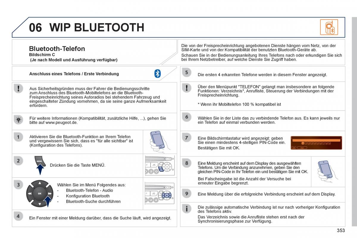 Peugeot 3008 Hybrid Handbuch / page 355