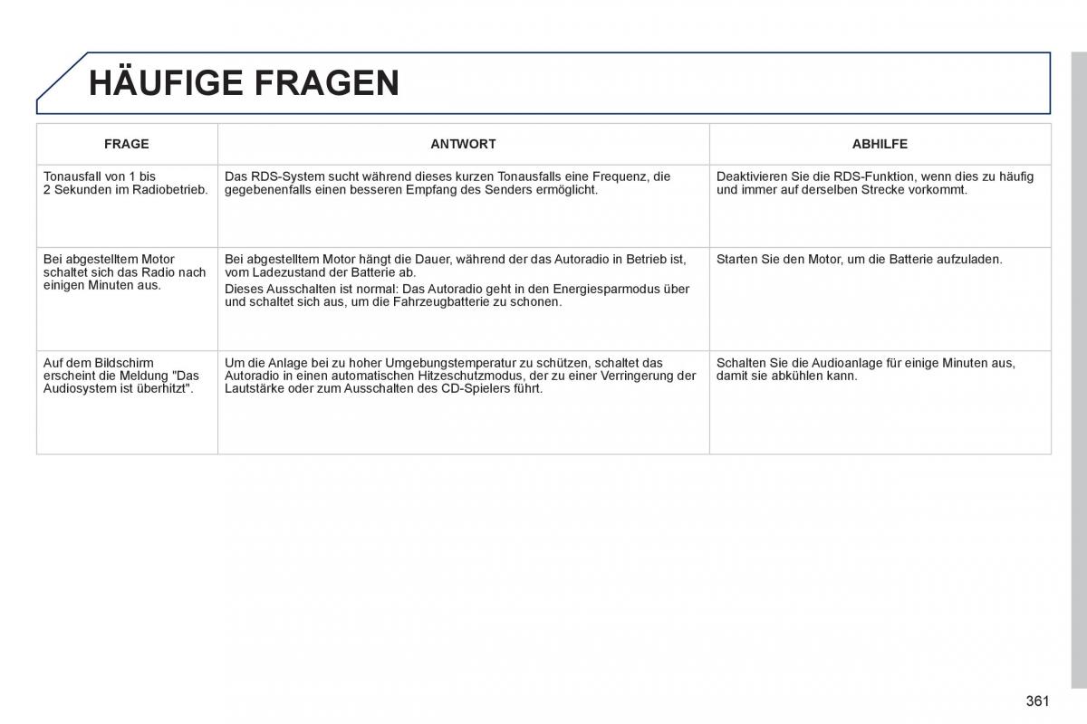 Peugeot 3008 Hybrid Handbuch / page 363