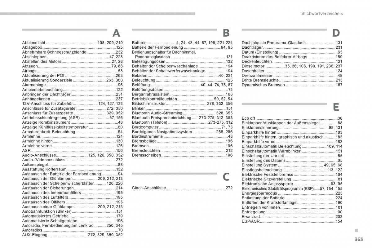 Peugeot 3008 Hybrid Handbuch / page 365