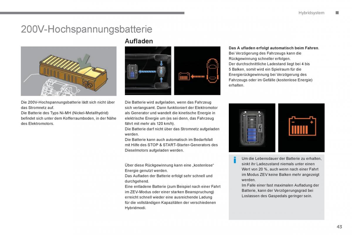 Peugeot 3008 Hybrid Handbuch / page 45