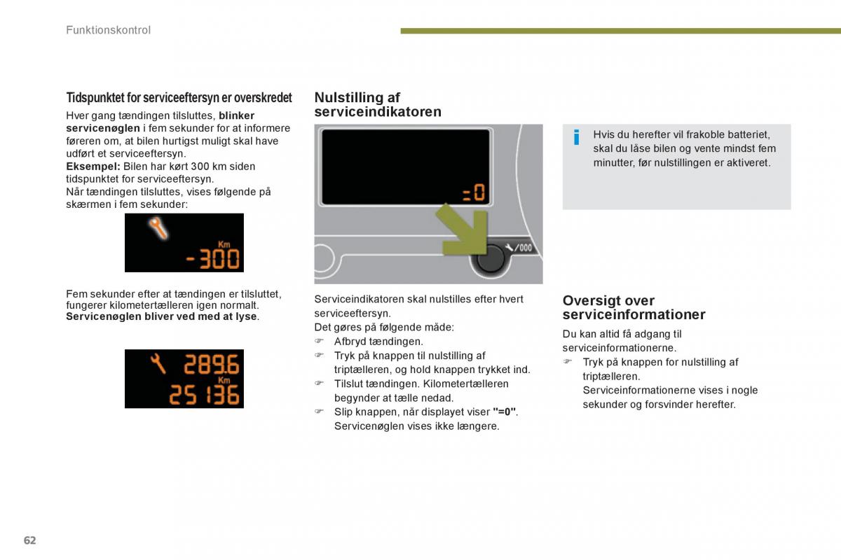 Peugeot 3008 Hybrid Bilens instruktionsbog / page 64