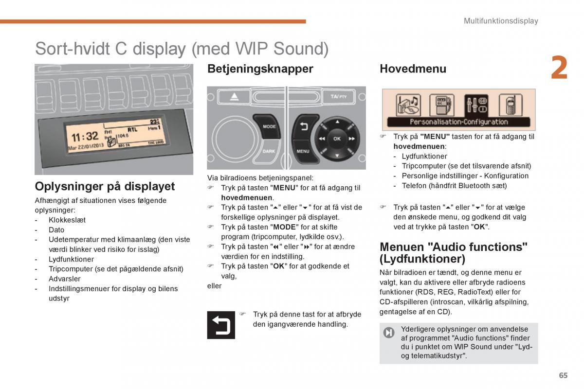 Peugeot 3008 Hybrid Bilens instruktionsbog / page 67