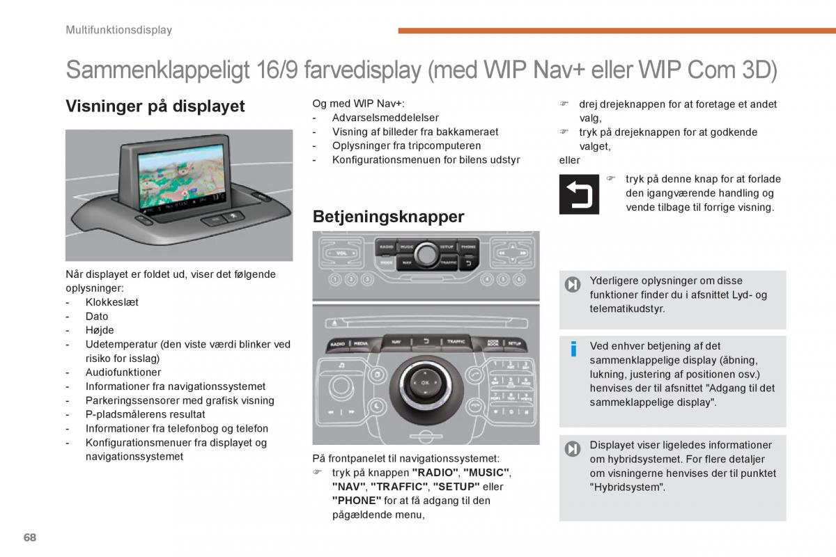 Peugeot 3008 Hybrid Bilens instruktionsbog / page 70