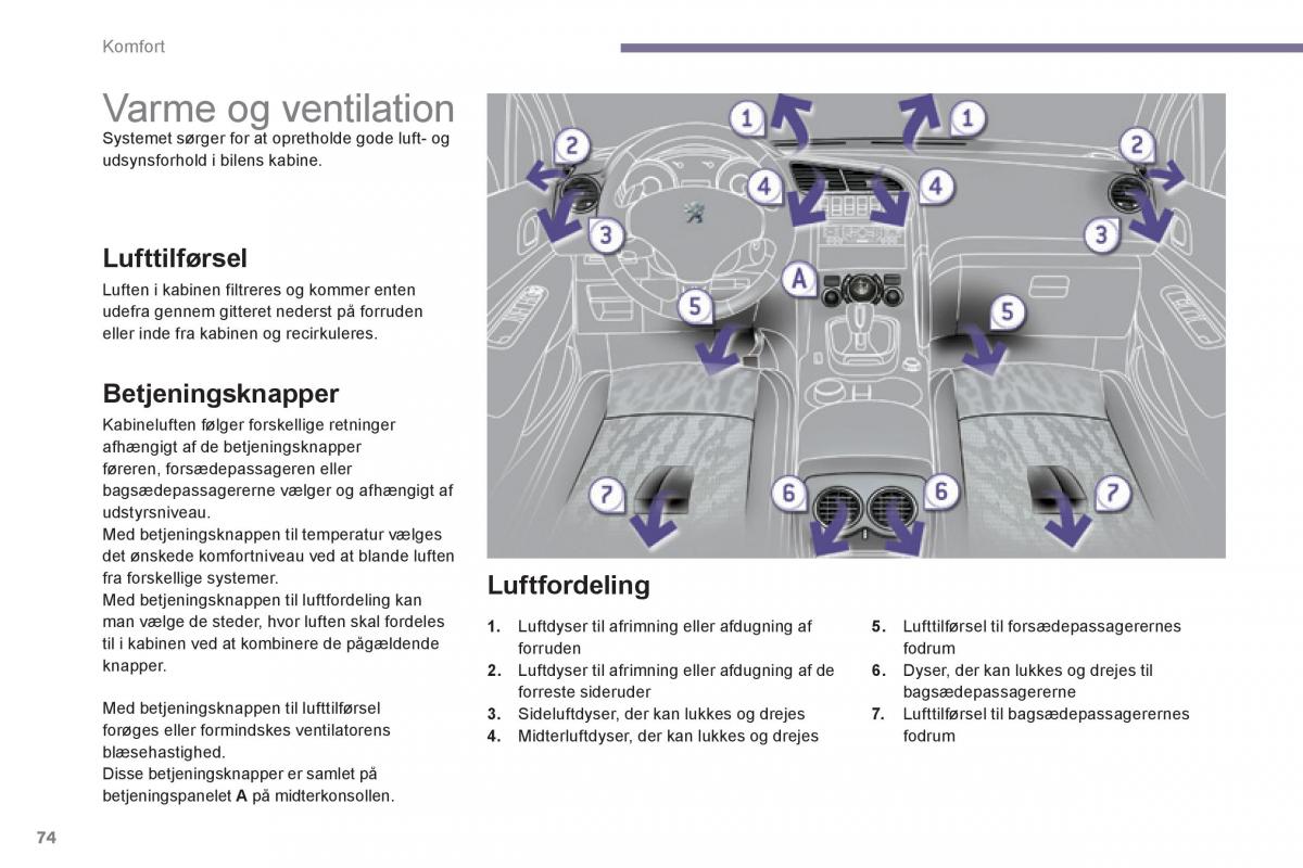 Peugeot 3008 Hybrid Bilens instruktionsbog / page 76