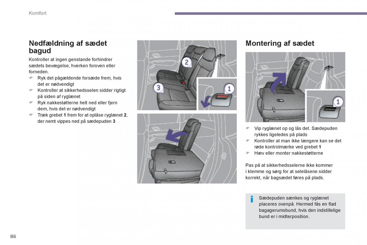 Peugeot 3008 Hybrid Bilens instruktionsbog / page 88