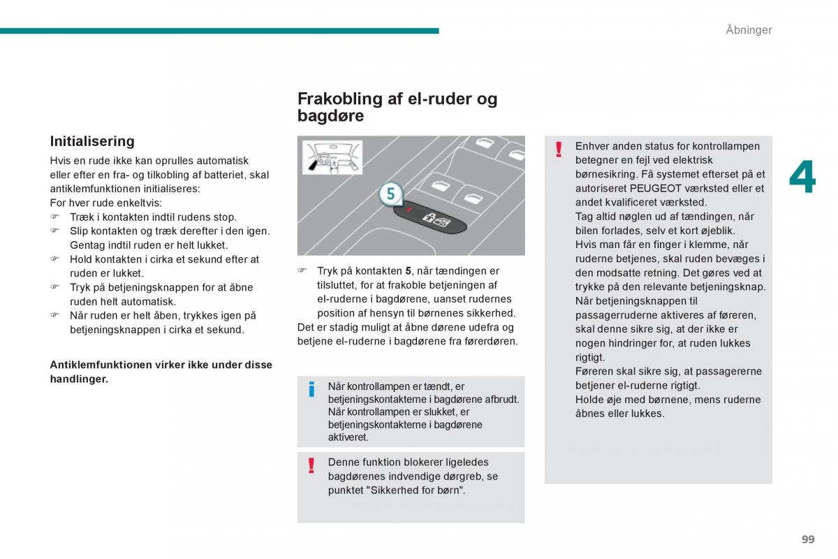 Peugeot 3008 Hybrid Bilens instruktionsbog / page 101