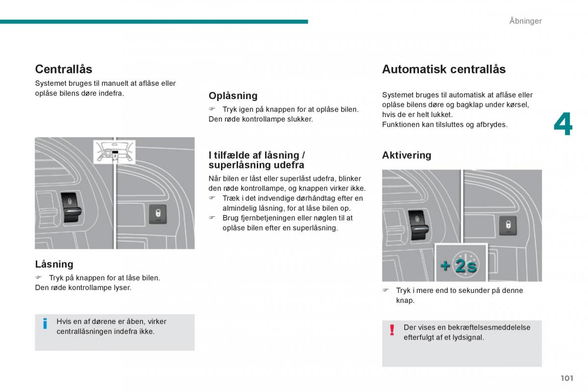 Peugeot 3008 Hybrid Bilens instruktionsbog / page 103