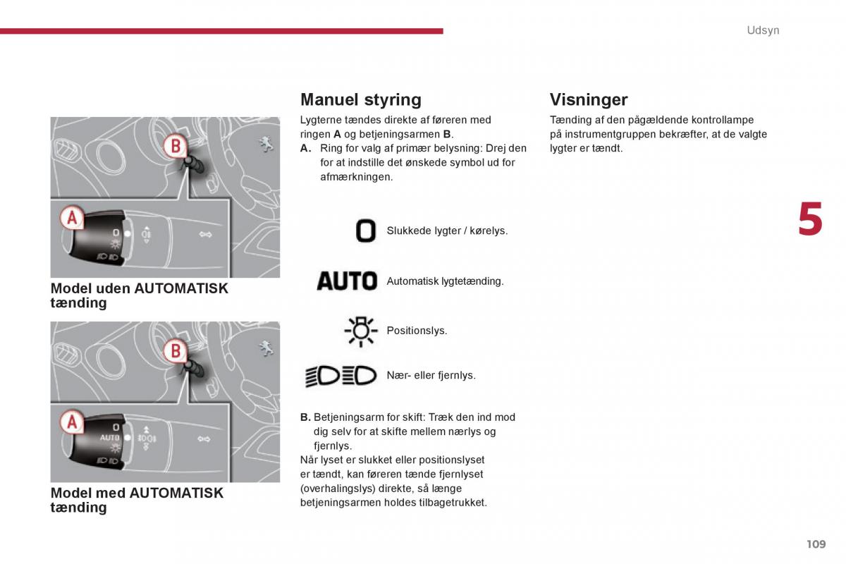 Peugeot 3008 Hybrid Bilens instruktionsbog / page 111