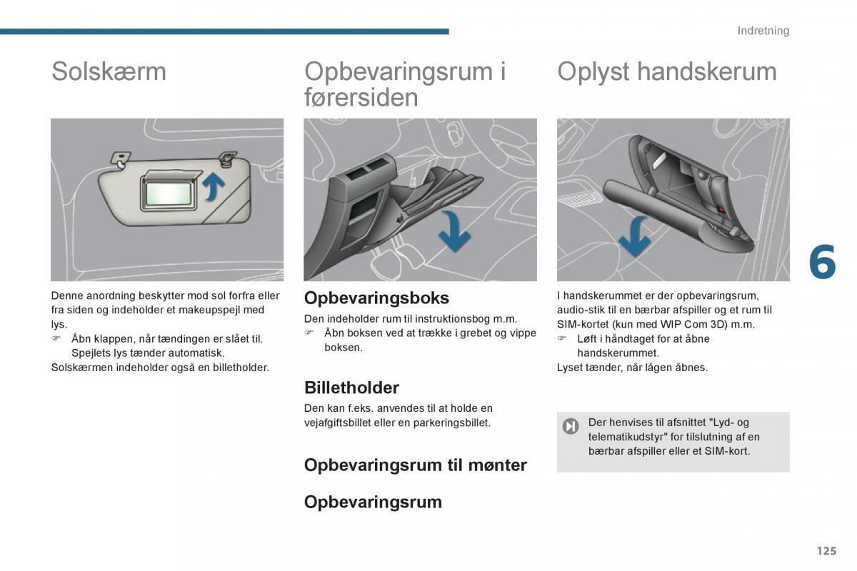 Peugeot 3008 Hybrid Bilens instruktionsbog / page 127