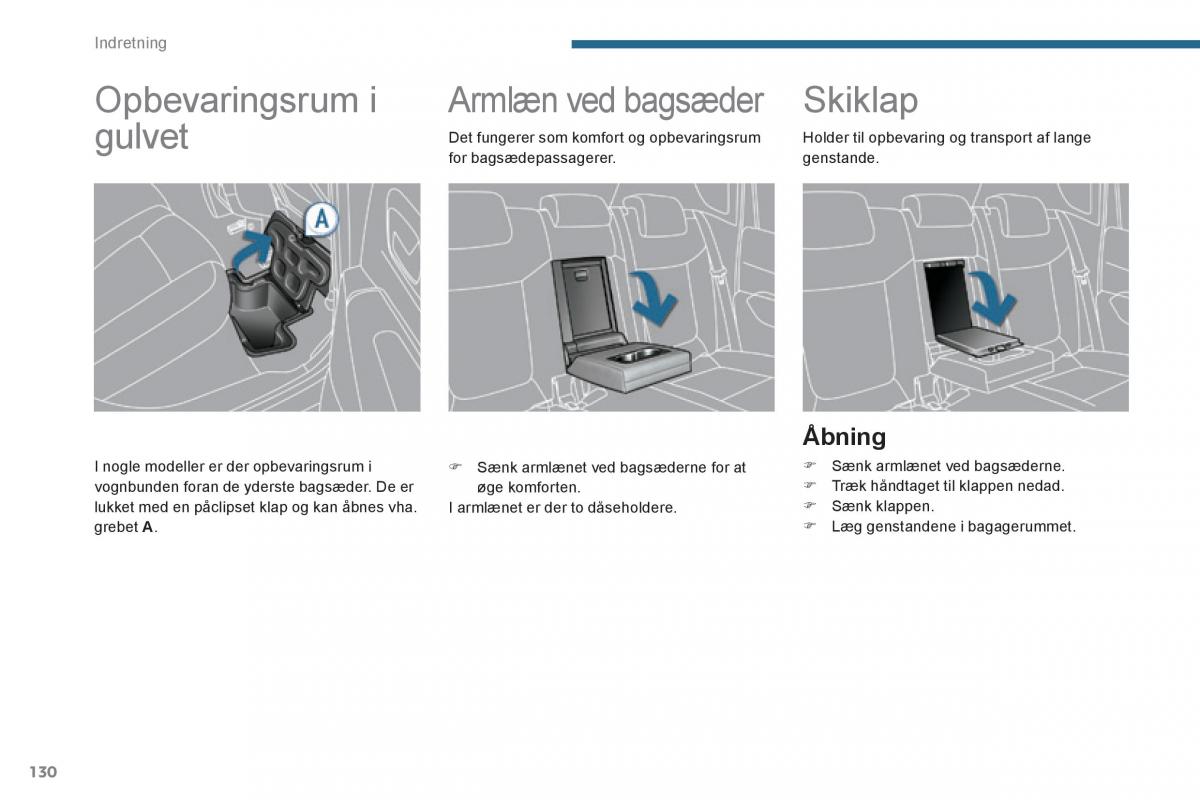 Peugeot 3008 Hybrid Bilens instruktionsbog / page 132