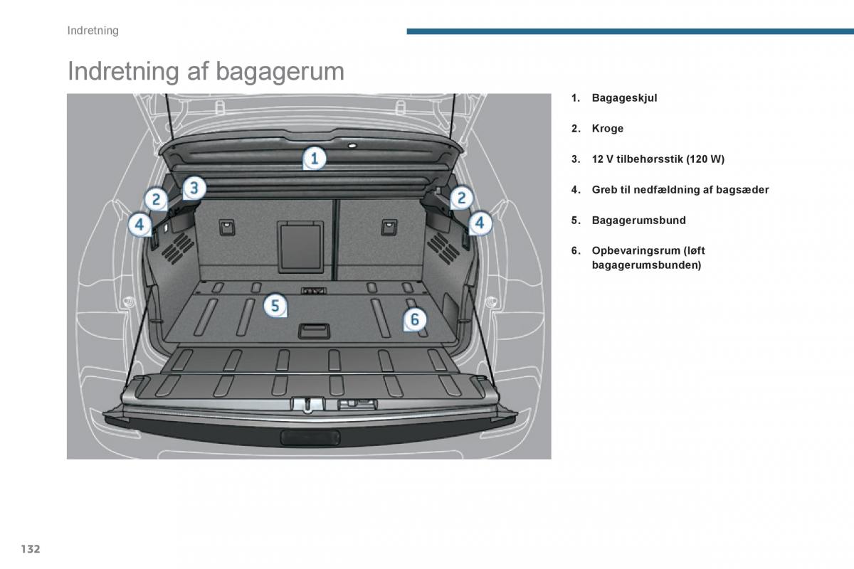 Peugeot 3008 Hybrid Bilens instruktionsbog / page 134