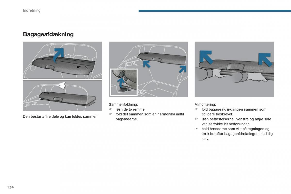 Peugeot 3008 Hybrid Bilens instruktionsbog / page 136