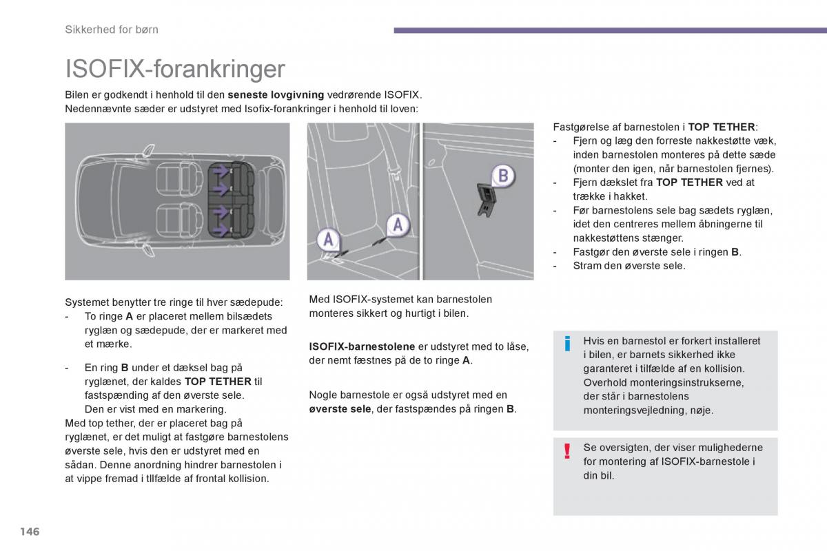 Peugeot 3008 Hybrid Bilens instruktionsbog / page 148