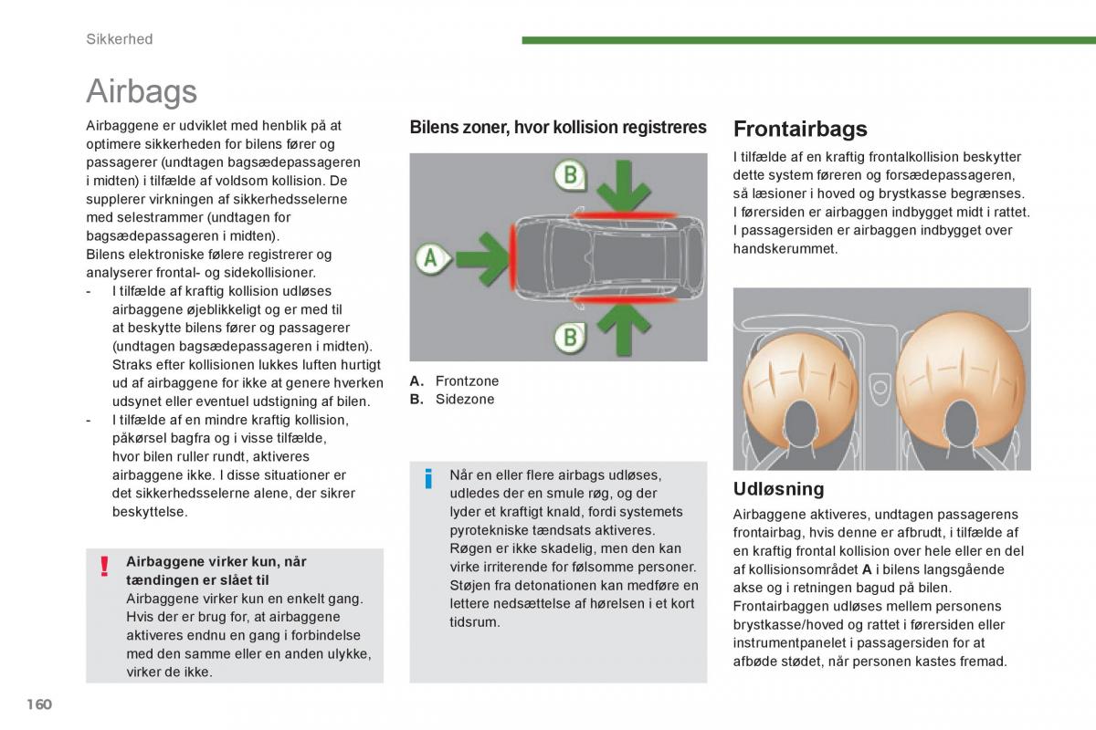 Peugeot 3008 Hybrid Bilens instruktionsbog / page 162