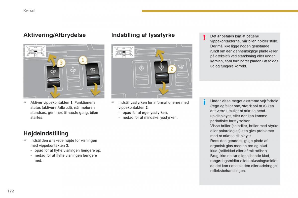 Peugeot 3008 Hybrid Bilens instruktionsbog / page 174