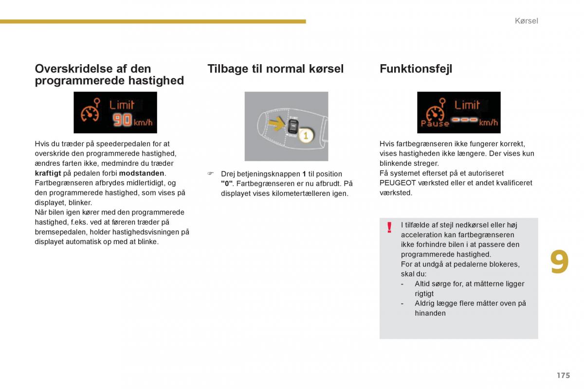 Peugeot 3008 Hybrid Bilens instruktionsbog / page 177