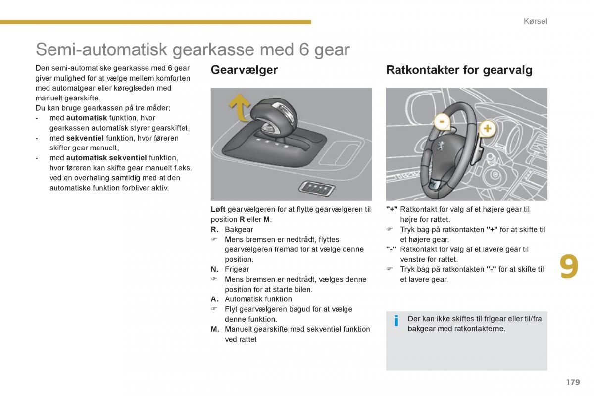 Peugeot 3008 Hybrid Bilens instruktionsbog / page 181