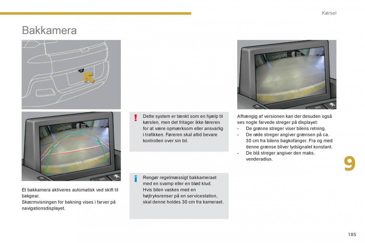 Peugeot 3008 Hybrid Bilens instruktionsbog / page 187