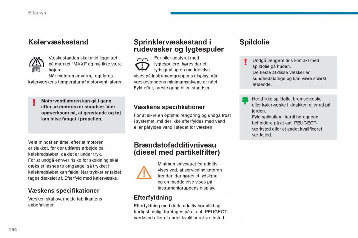 Peugeot 3008 Hybrid Bilens instruktionsbog / page 196