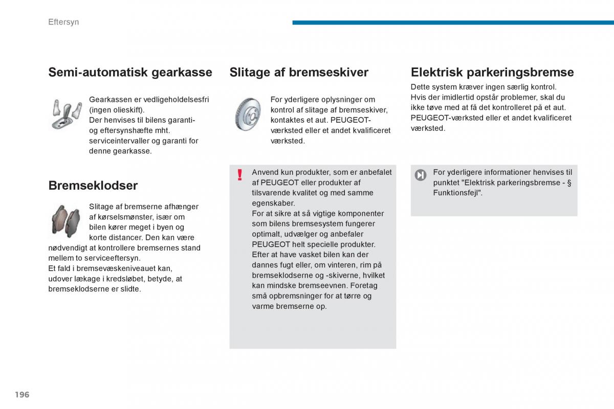 Peugeot 3008 Hybrid Bilens instruktionsbog / page 198