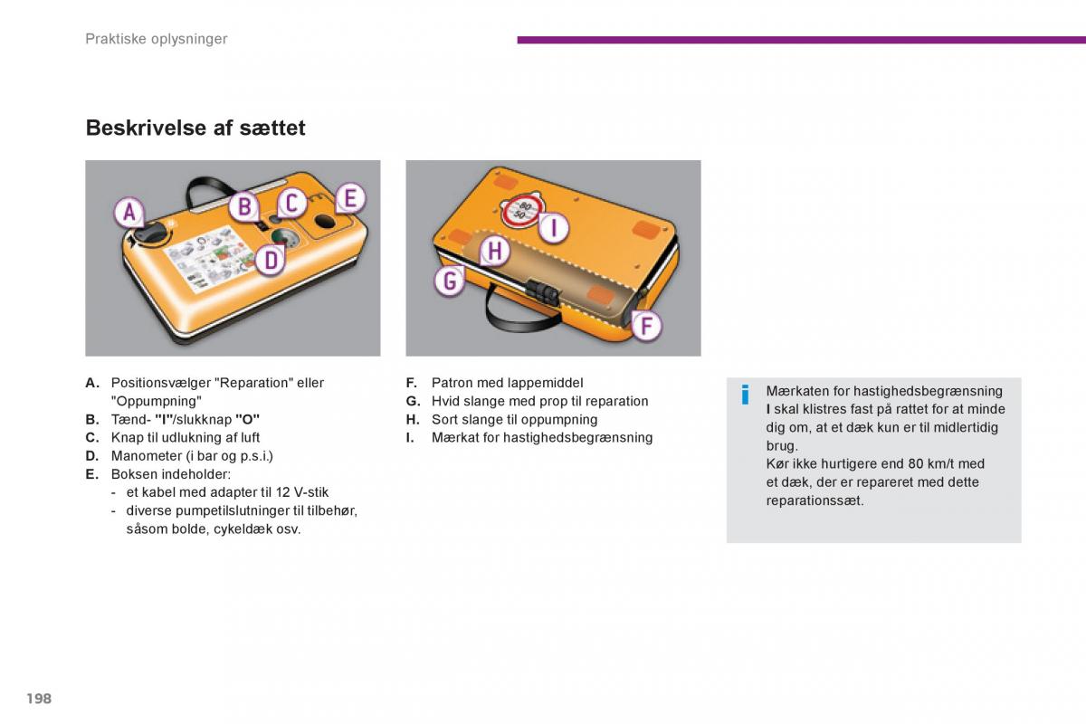 Peugeot 3008 Hybrid Bilens instruktionsbog / page 200