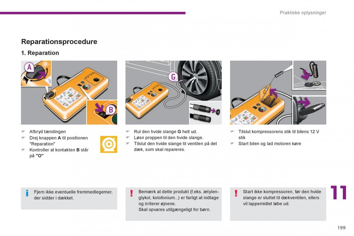 Peugeot 3008 Hybrid Bilens instruktionsbog / page 201