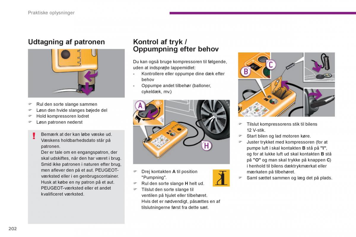 Peugeot 3008 Hybrid Bilens instruktionsbog / page 204