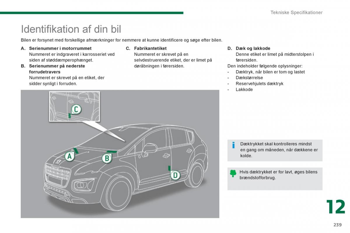 Peugeot 3008 Hybrid Bilens instruktionsbog / page 241