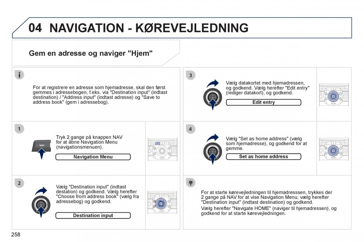 Peugeot 3008 Hybrid Bilens instruktionsbog / page 260