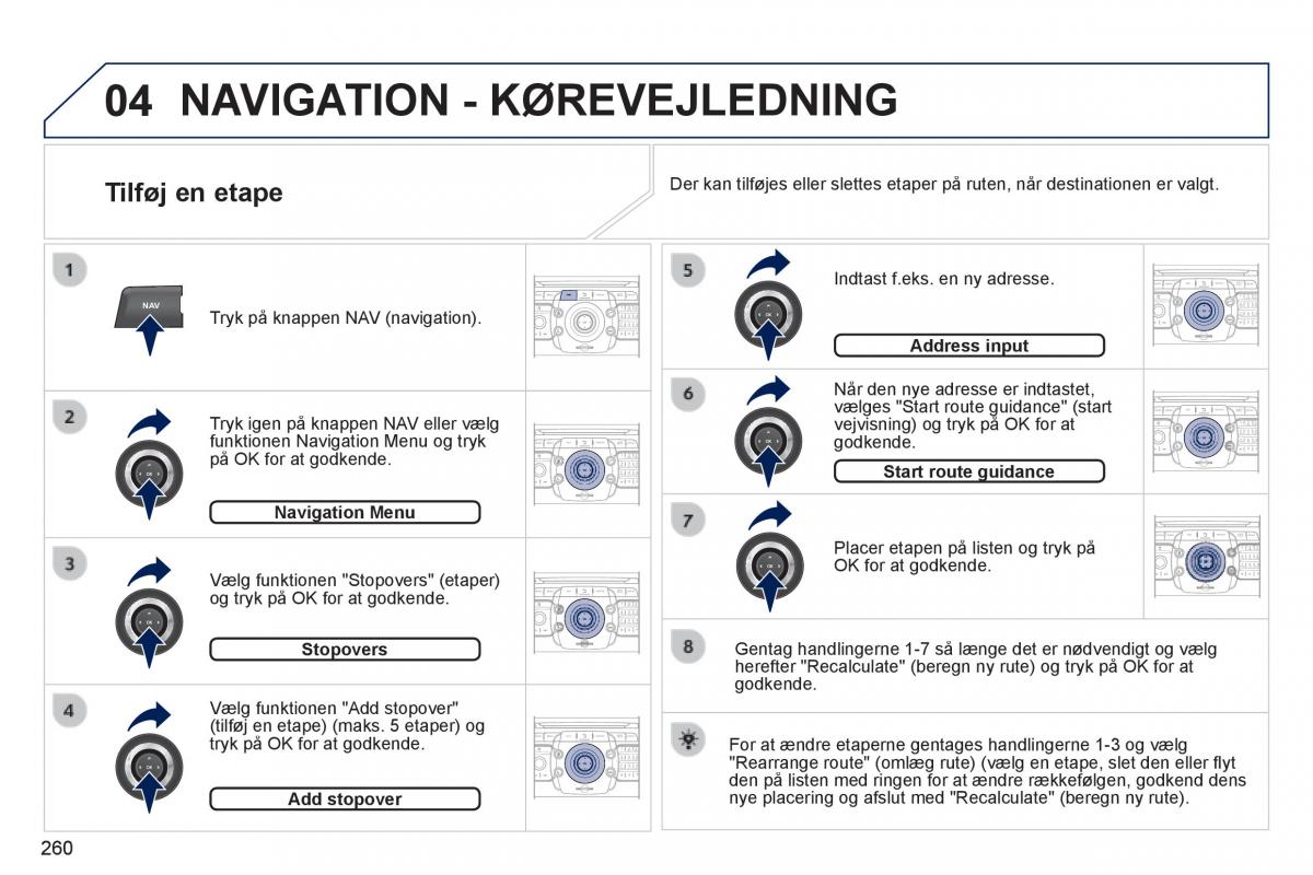 Peugeot 3008 Hybrid Bilens instruktionsbog / page 262