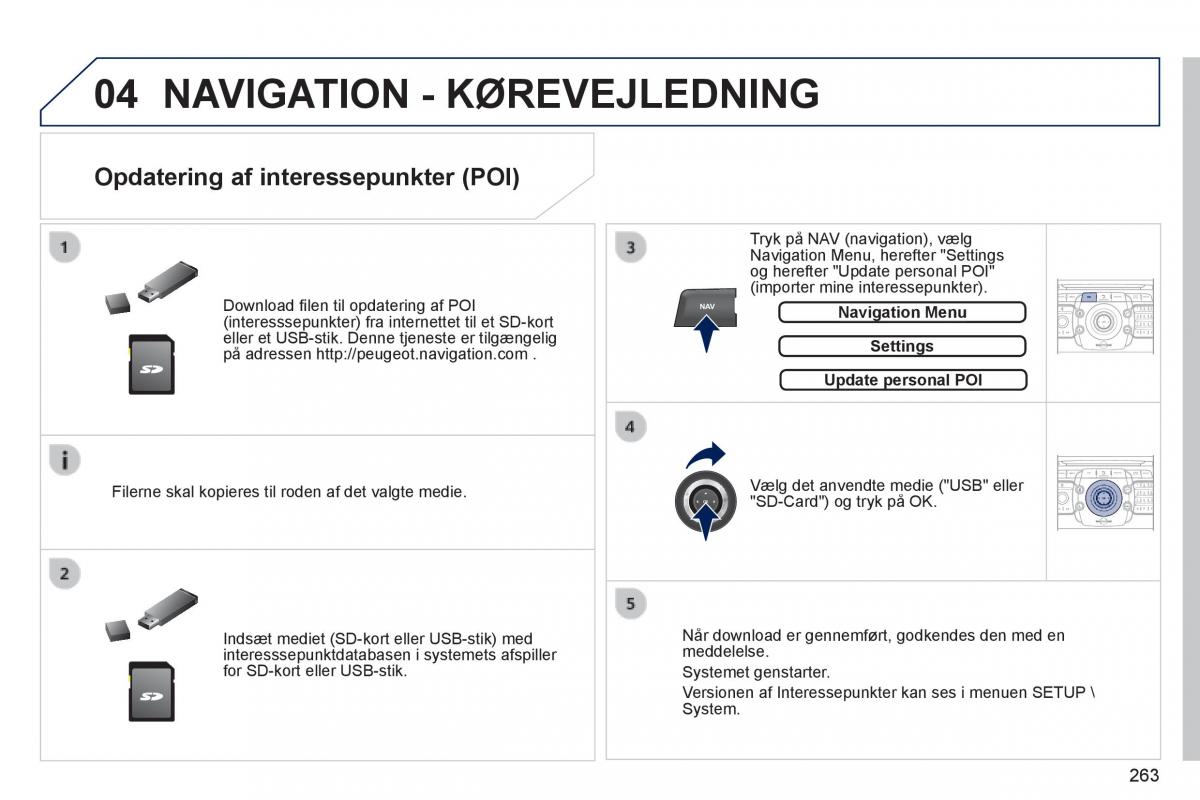 Peugeot 3008 Hybrid Bilens instruktionsbog / page 265