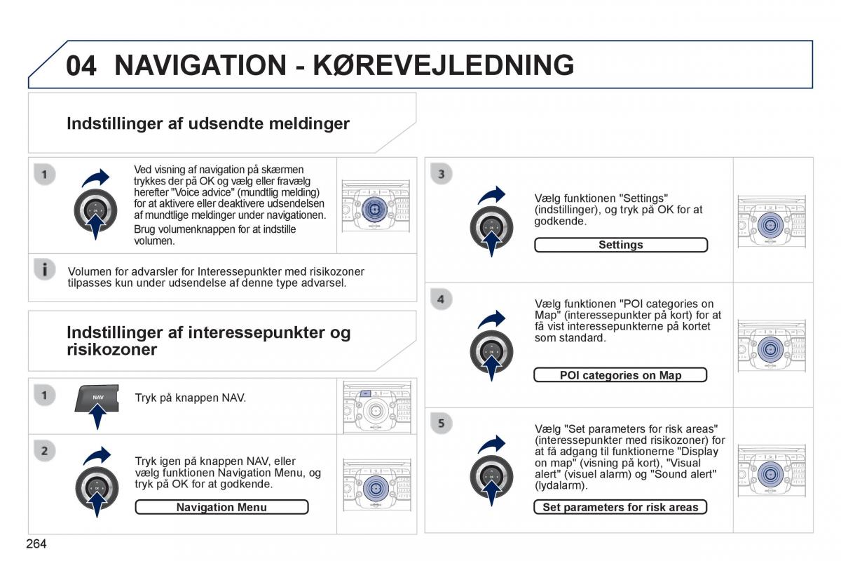 Peugeot 3008 Hybrid Bilens instruktionsbog / page 266