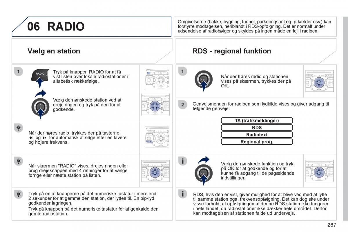 Peugeot 3008 Hybrid Bilens instruktionsbog / page 269