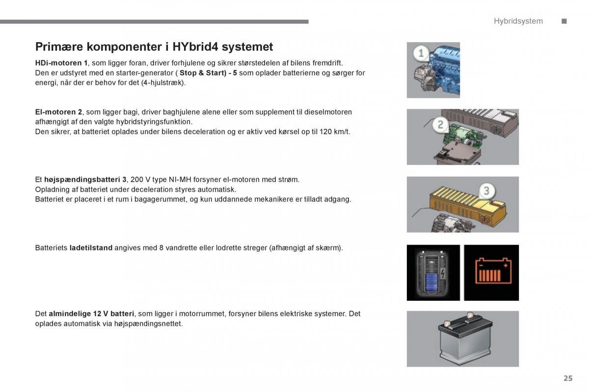 Peugeot 3008 Hybrid Bilens instruktionsbog / page 27