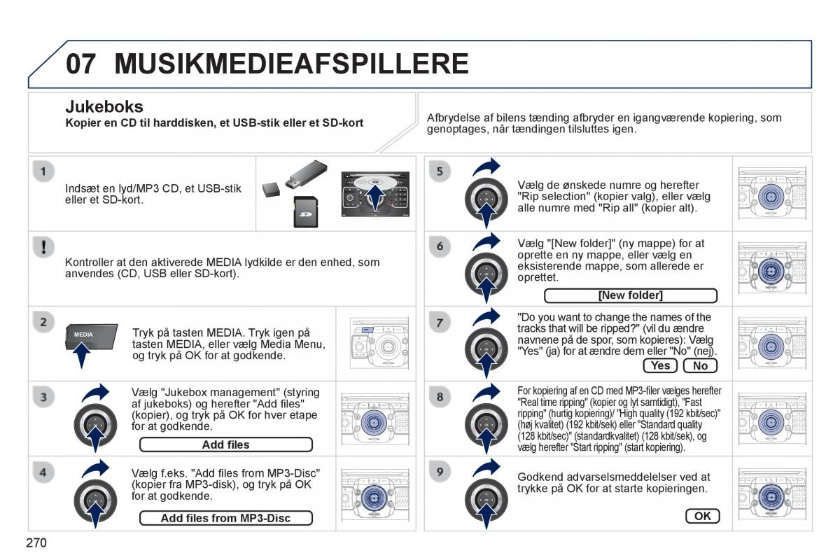 Peugeot 3008 Hybrid Bilens instruktionsbog / page 272