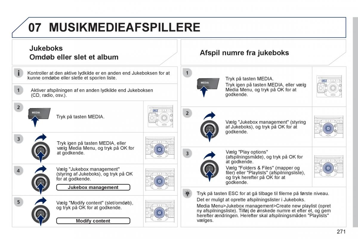 Peugeot 3008 Hybrid Bilens instruktionsbog / page 273