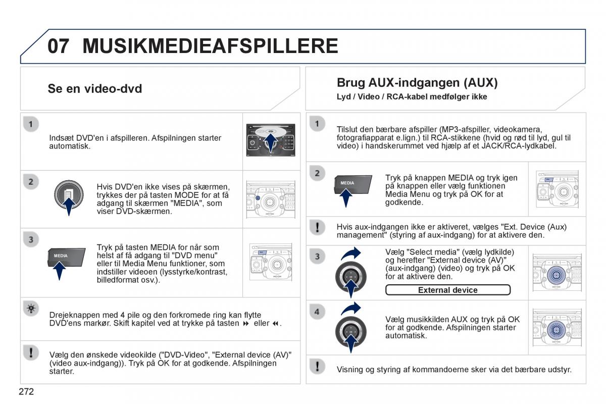 Peugeot 3008 Hybrid Bilens instruktionsbog / page 274