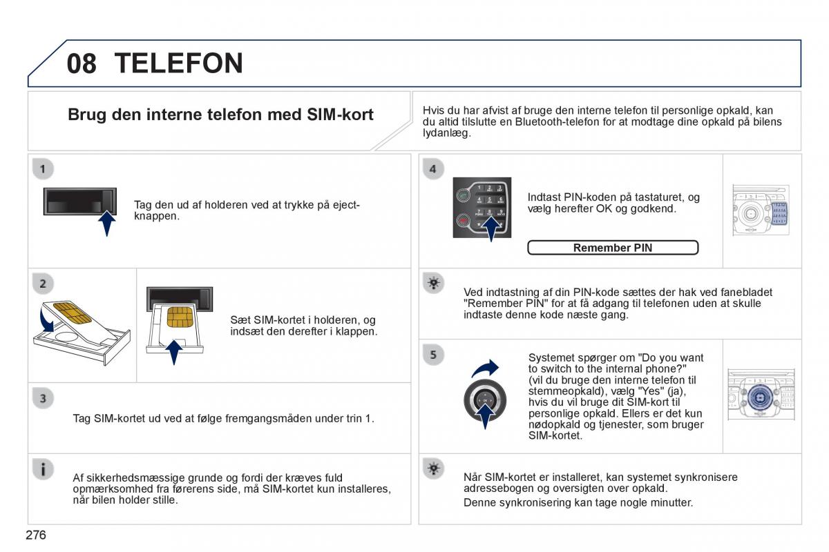 Peugeot 3008 Hybrid Bilens instruktionsbog / page 278