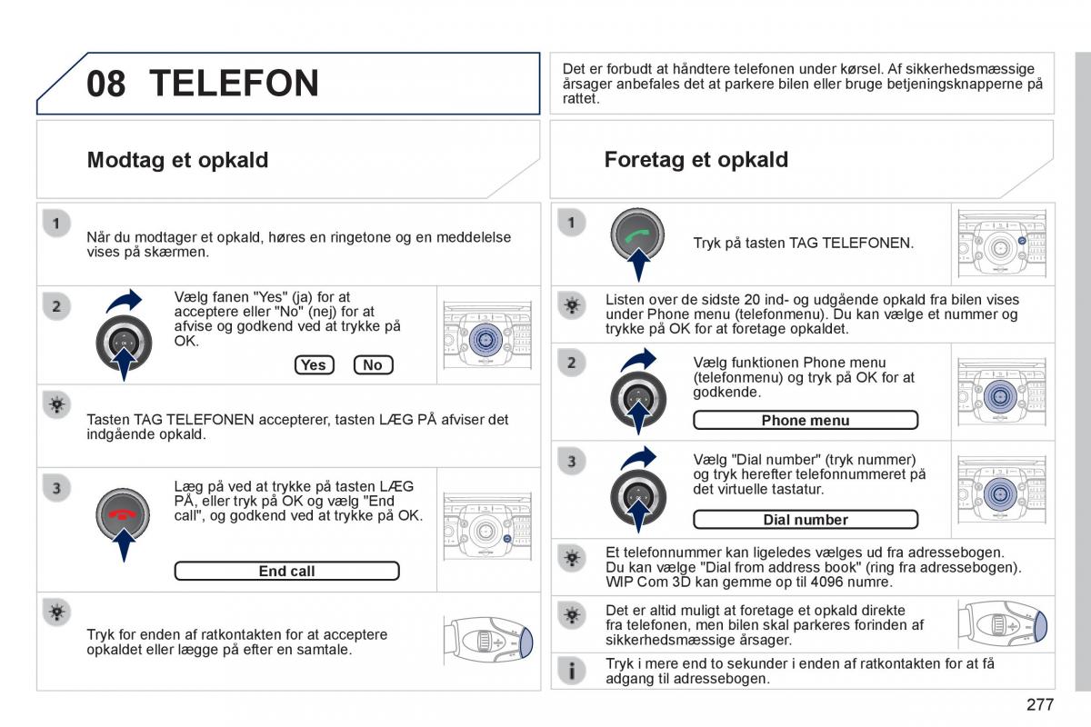 Peugeot 3008 Hybrid Bilens instruktionsbog / page 279