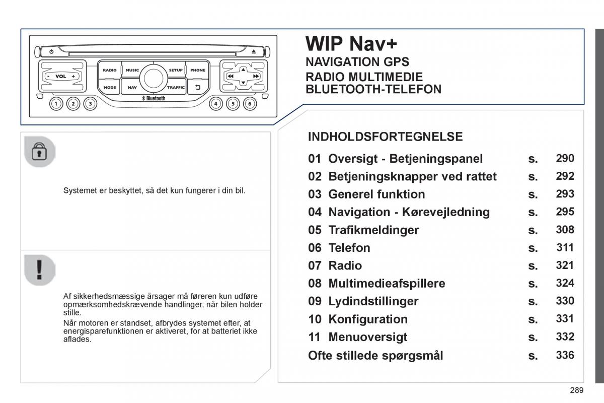 Peugeot 3008 Hybrid Bilens instruktionsbog / page 291