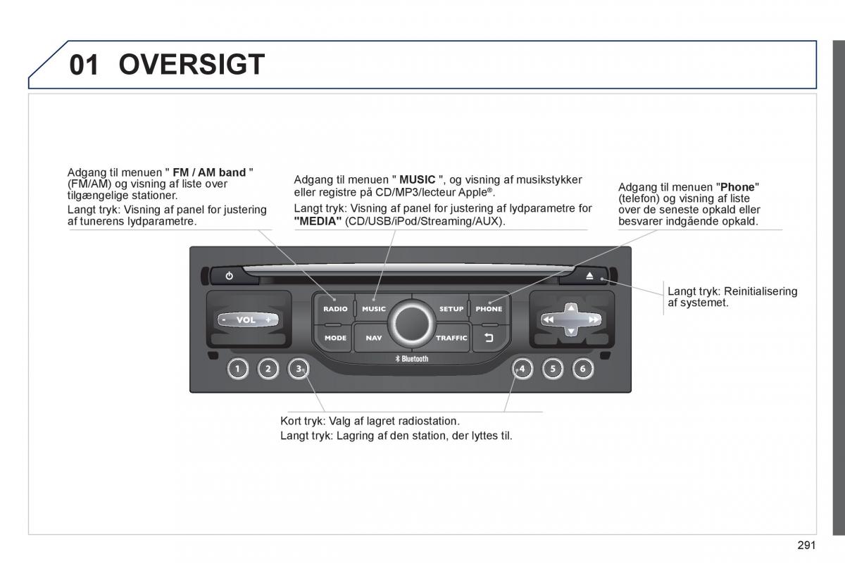 Peugeot 3008 Hybrid Bilens instruktionsbog / page 293