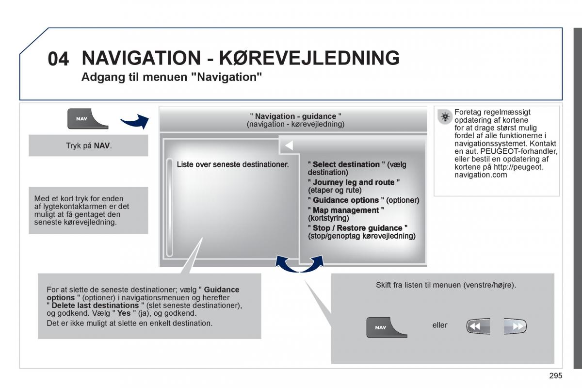 Peugeot 3008 Hybrid Bilens instruktionsbog / page 297