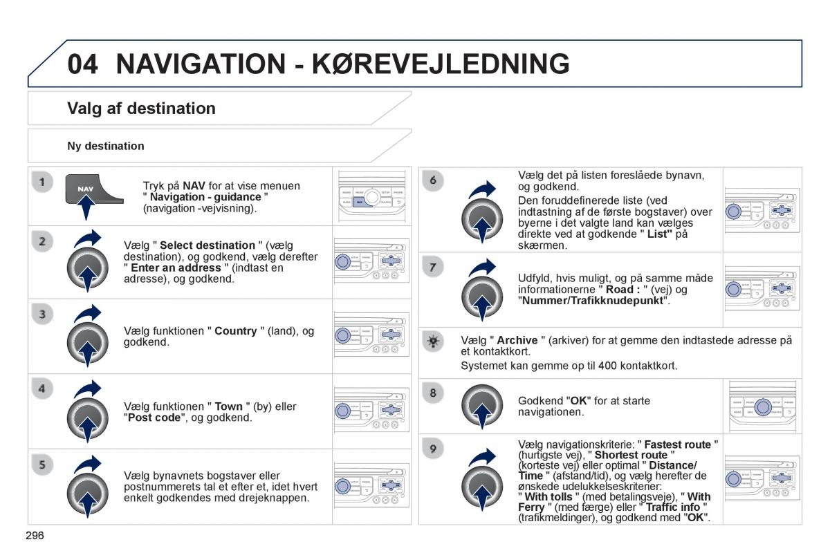 Peugeot 3008 Hybrid Bilens instruktionsbog / page 298